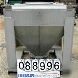 Used: tote systems tote bin, 35 cubic feet, 304 stainle