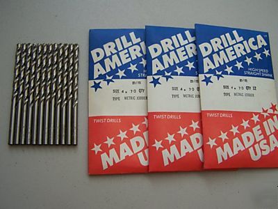 New metric drill bits 4.70 usa made qty 36 