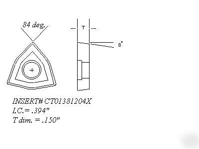 C/t brand carbide inserts#CT01381204X grade 5200