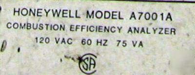 Honeywell combustion effiency analyzer A7001A, gas oil