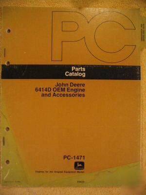John deere series 300 6414D 6414 d engine parts manual