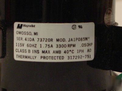 New bryant hvac inducer motor pn# 317292-751 old stock
