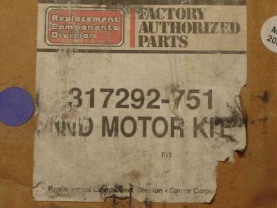New bryant hvac inducer motor pn# 317292-751 old stock