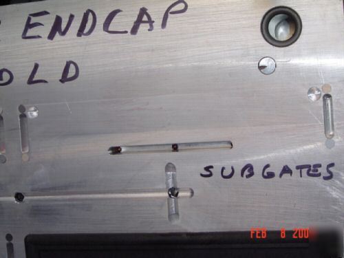 Plastic injection mold for stadium bleacher endcap 4CAV