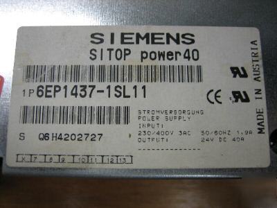 Siemens sitop power 40 power supply 40AMP 6EP1437-1SL11