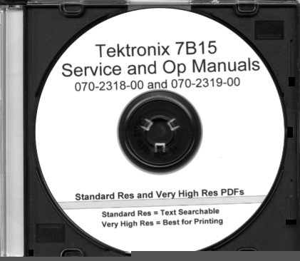 Tek 7B15 service and op manuals (2 volumes) 2RES +xtras