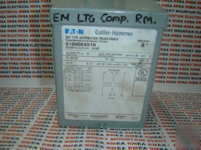 Cutler hammer .5 kva buck boost transformer S10N06A51N 