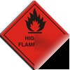 Highly flamm.sign - adh.vinyl-100X100MM(ha-001-ab)