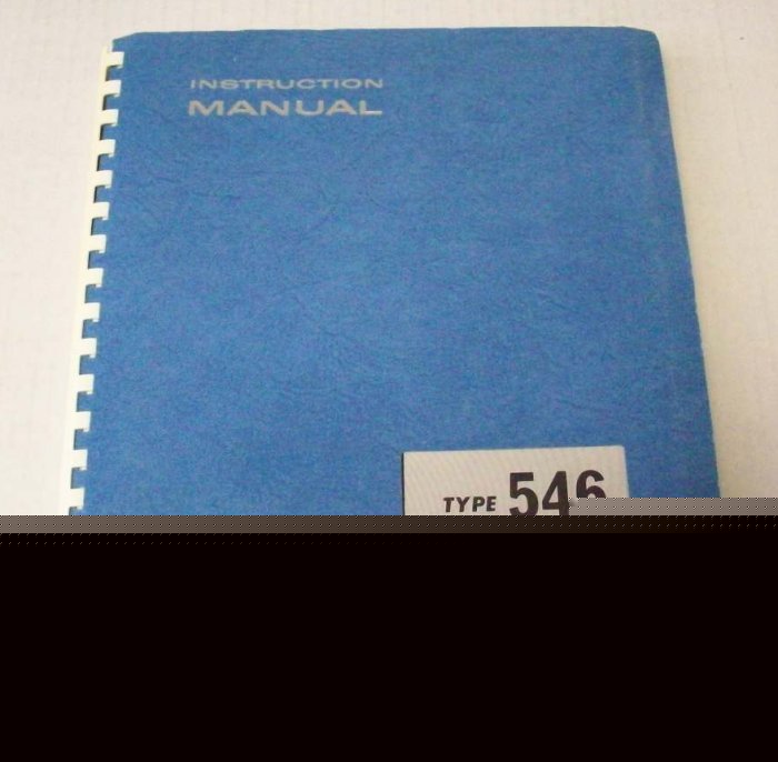 Tektronix 546 scope operating and service manual