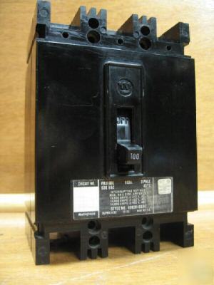 Westinghouse breaker FB3100L FB3100 100A amp 100AMP a