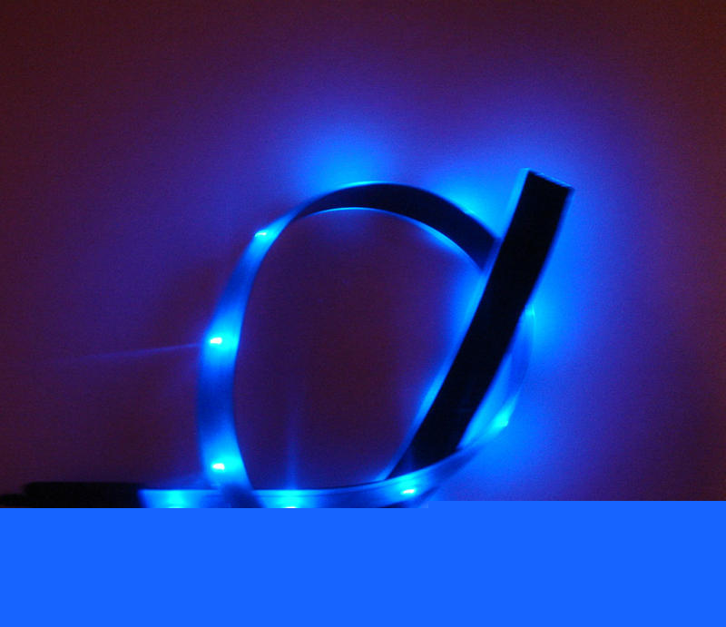 12V 30CM waterproofflexible 15P blue 0603 smd led strip