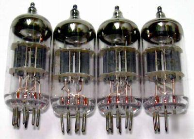 6N15P / 6J6 / ECC91 hf double triode lot of 4