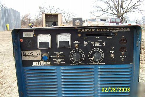 Miller pulstar 450(s) const potent pulsed dc arc welder