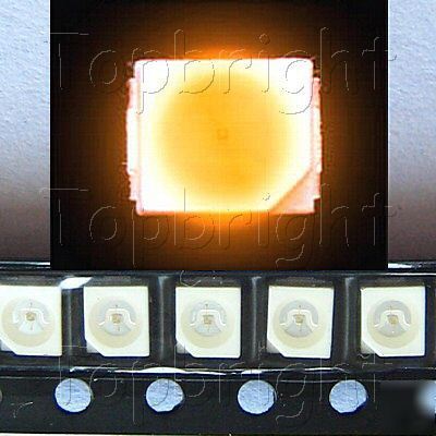 New 1000PC plcc-2 power top smd smt 1300 mcd orange led 