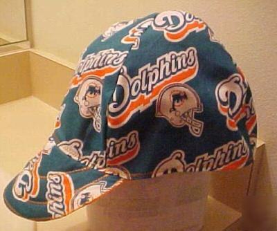 Reversable miami dolphins nfl welder cap hat aqua bg