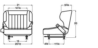 Toyota forklift seat, replacement lift truck seat, 