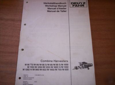 Deutz-fahr combine harvester m series manual