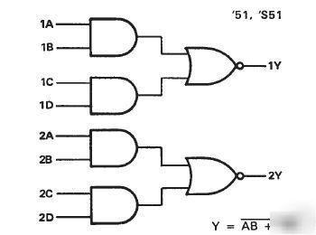 MH74S51 tesla and-or-invert SN74S51 DM74S51 74S51 ic