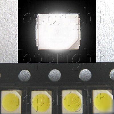 New 500 pc plcc-2 power top smd smt 2500 mcd white led 