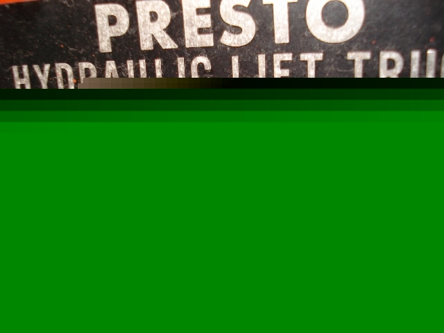 Presto elec. straddle fork lift stacker 1500LB big joe