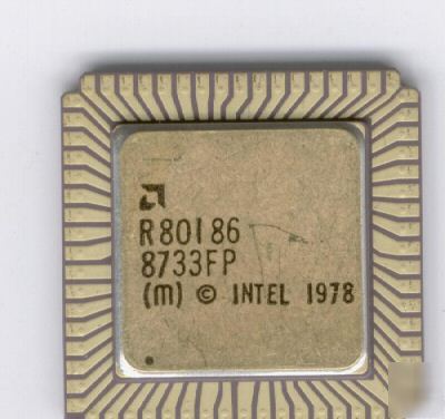 R80186 amd vintage rare cpu gold small logo 80186