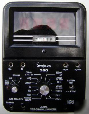 Simpson 360 digital volt-ohm-milliammeter