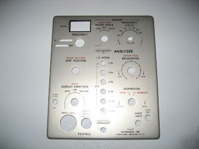 Tektronix front panel for spectrum analyzer plugin