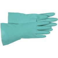 Glove flock lined green 13