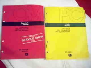 John deere 520 535 550 sprayer parts catalog+op manual 