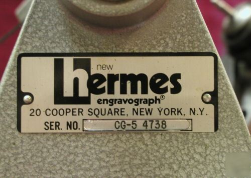 New hermes model cg-5 cutter grinder