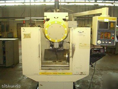 Pratt & whitney 4 axis cnc mill milling fanuc 0M, 10ATC