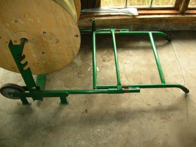 Steel electrical wire cable spool reel cart dispenser