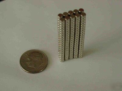 200 piece N40 3MM diameter x 2MM thk neodymium magnets 