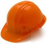 4 pt. ratchet suspension hard hat- orange