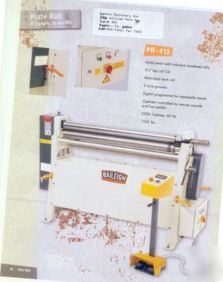 4FT x 13 ga initial pinch plate bending roll