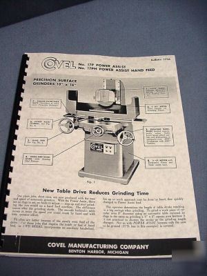 Covel 17P & 17PH power assist grinder manual
