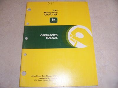 John deere 355 heavy duty offset disk manualom like