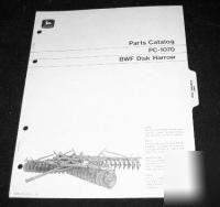 John deere bwf disk harrow pc 1070