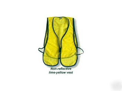 New safety vest lime mesh
