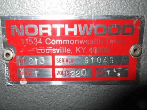 Northwood double pump sander with extras 