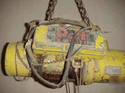 P & h 1/2 ton electric trolley cable hoist zip lift