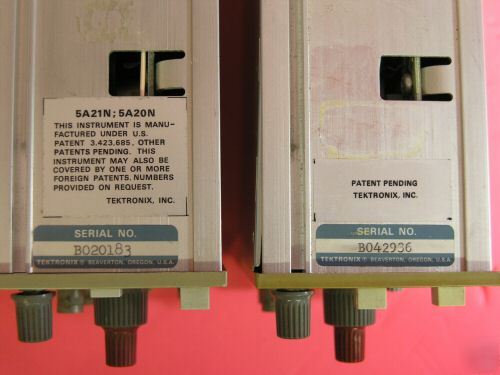 Tektronix 5A20N differential amplifier plug-in. 2 each.