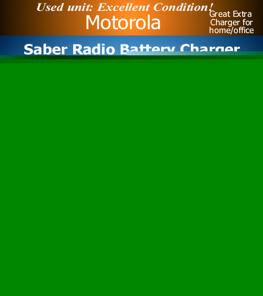 Motorola (saber radio - battery) charger, genuine moto