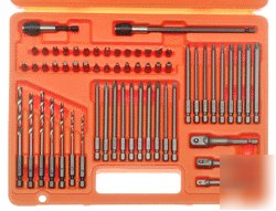 New franklin 60 piece power bit & hss drill set