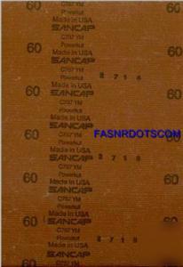 20 aluminum oxide sand paper cloth 9 x 11 sheet 60 grit