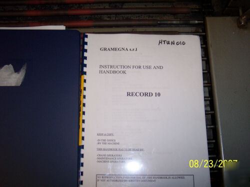 Gramegna record 10 model heat shrink tunnel