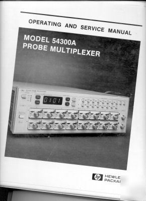 Hp 54300A operating & service manual