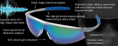 Mcr tremor safety glasses protective eyewear w/ case