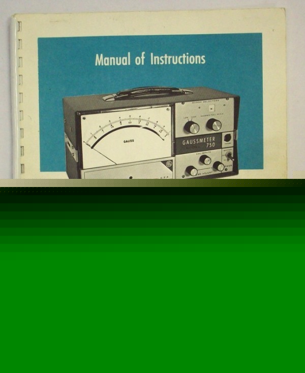 Rfl industries 750 gaussmeter op/service manual $5 ship