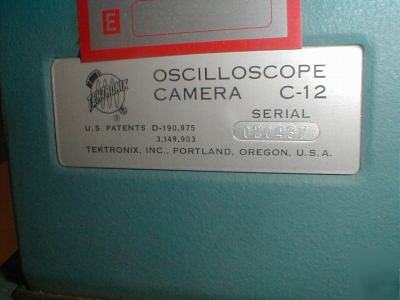 Tektronix camera adapter c-12 & model 100 graticule